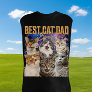 Custom Cat Portrait Retro T-Shirt — Gift for Cat Lovers ZBJXB