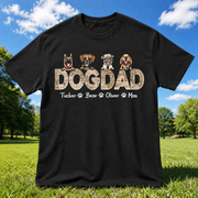 Custom Dog Dad Vintage Map T-Shirt — Gift for Dad F75Y2