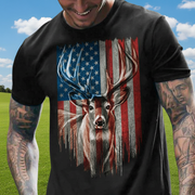 Custom Deer America Front Hunting Garden Flag — Patriotic Gift BZV5B