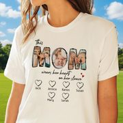 Custom This Mama Wears Heart T-Shirt — Custom Gift F5EQX