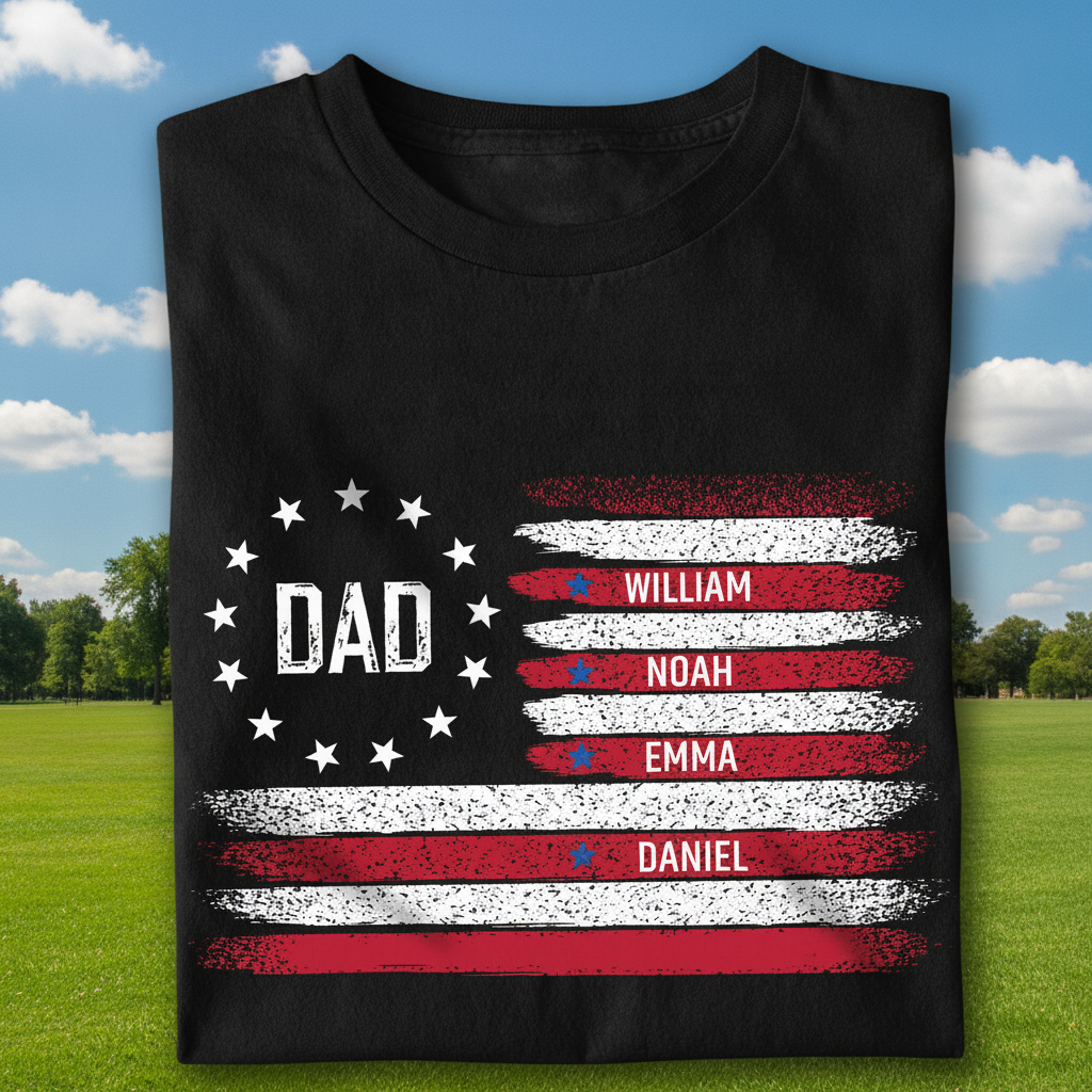 Custom Nlhl American Dad Kids Garden Flag — Gift for Dad MJQ6V