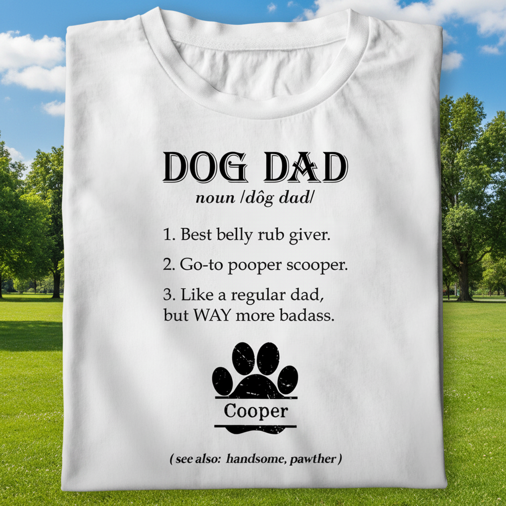 Custom Dog Dad H228 T-Shirt — Gift for Dad SQMRU