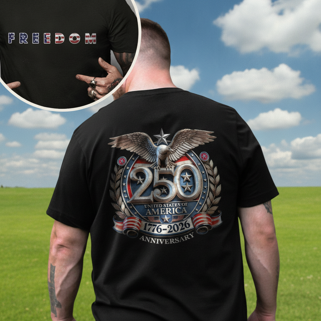 Custom Freedom Usa Eagles 250th T-Shirt — Patriotic Gift 6UFZ2