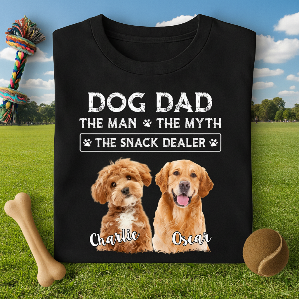 Custom Dog Dad Myth Snack T-Shirt — Gift for Dad 9HF38