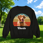 Custom Dog Cat Vintage Retro Sweatshirt — Gift for Cat Lovers T7RS3