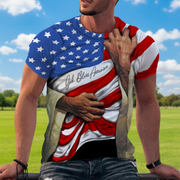 Custom God Bless America Hugs T-Shirt — Patriotic Gift F6558