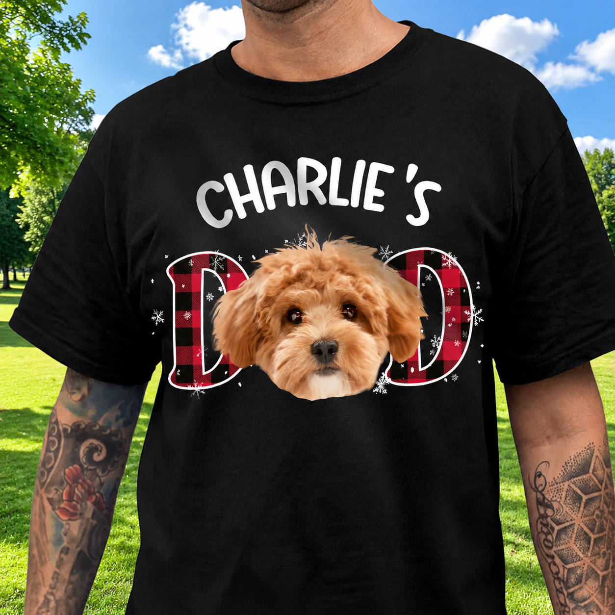 Custom Hpt Dog Cat Dad T-Shirt — Gift for Dad YGPQG