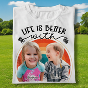 Custom Life Is Better Grandkids T-Shirt — Family Gift N7HH9