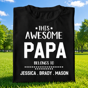 Custom Copy This Awesome Papa T-Shirt — Gift for Dad AGGYH