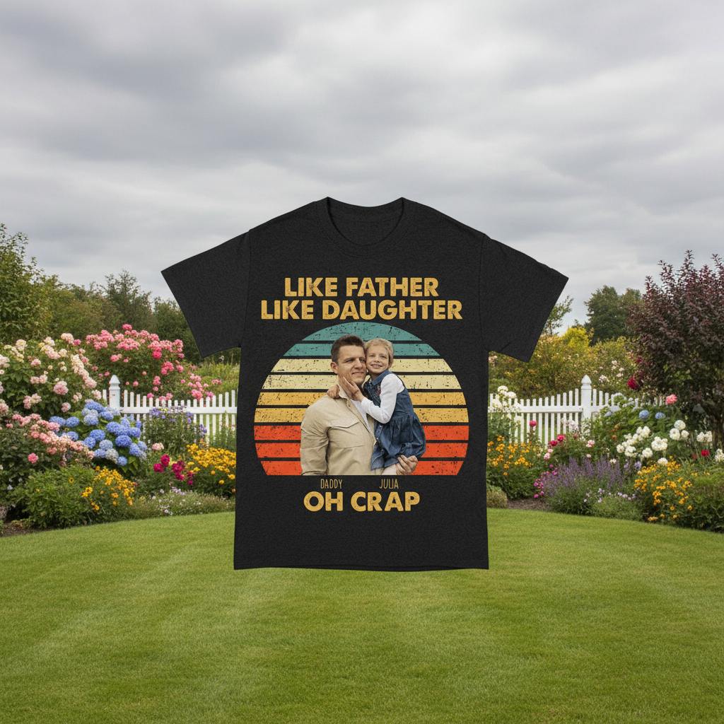 Custom Like Father Daughter Retro T-Shirt — Gift for Dad VUP77