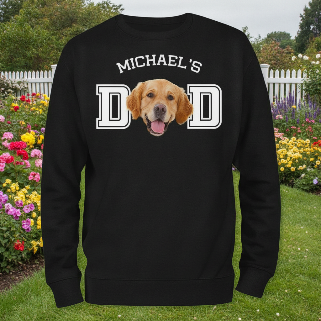 Custom Dog Cat Dad Mom T-Shirt — Gift for Dad Q7BX3