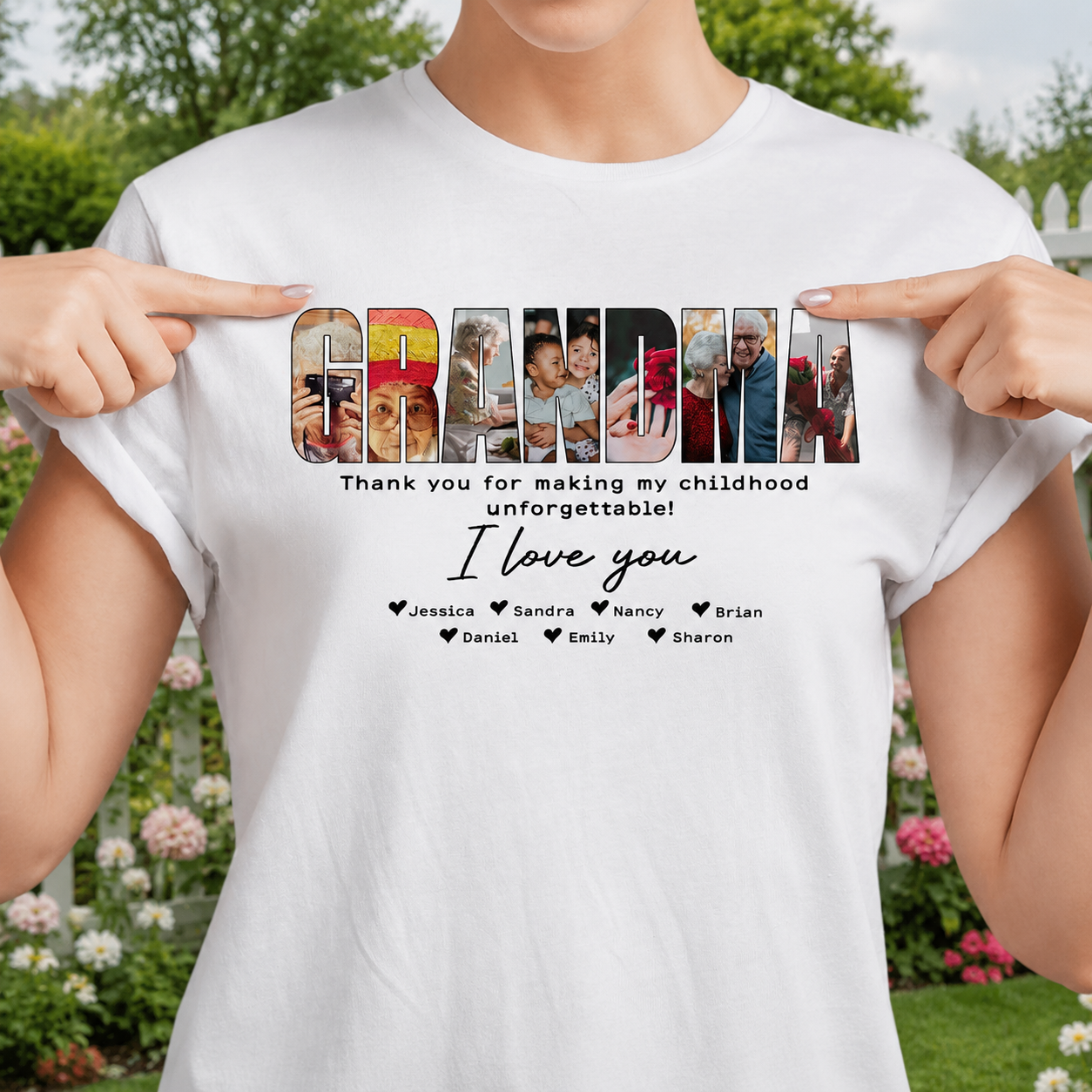 Custom Grandma From Grandkids Bright T-Shirt — Gift for Mom FUNRD