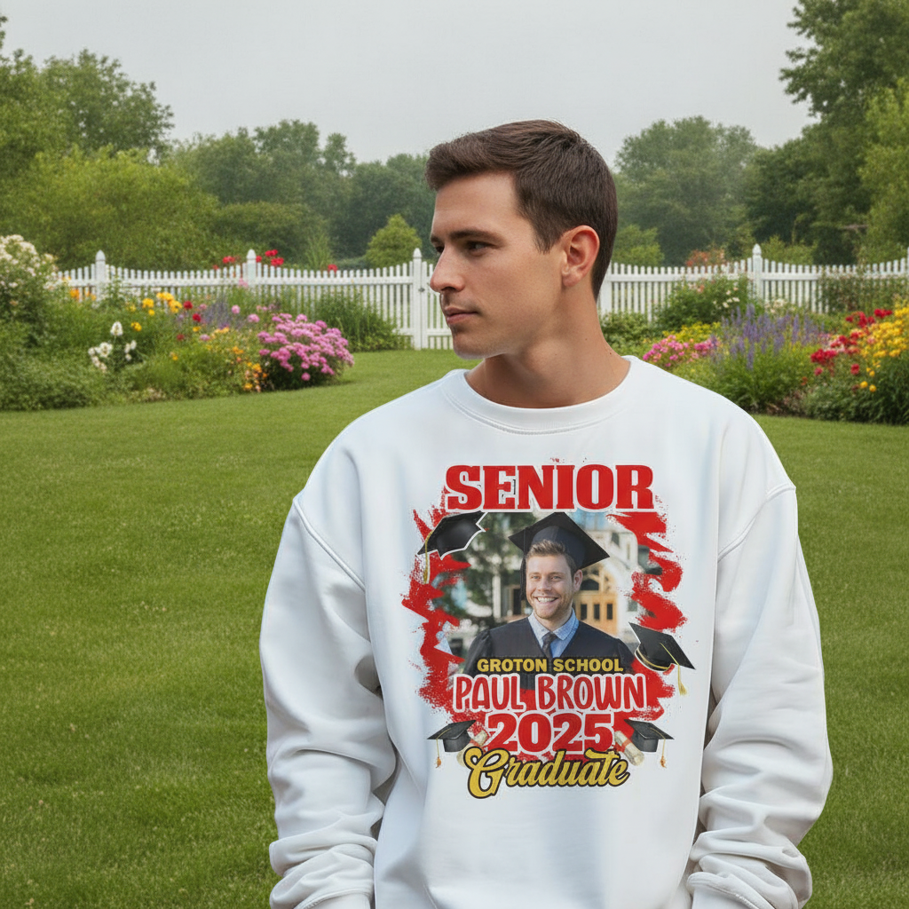 Custom Congrats Senior Graduation Bright T-Shirt — Custom Gift KQSBE