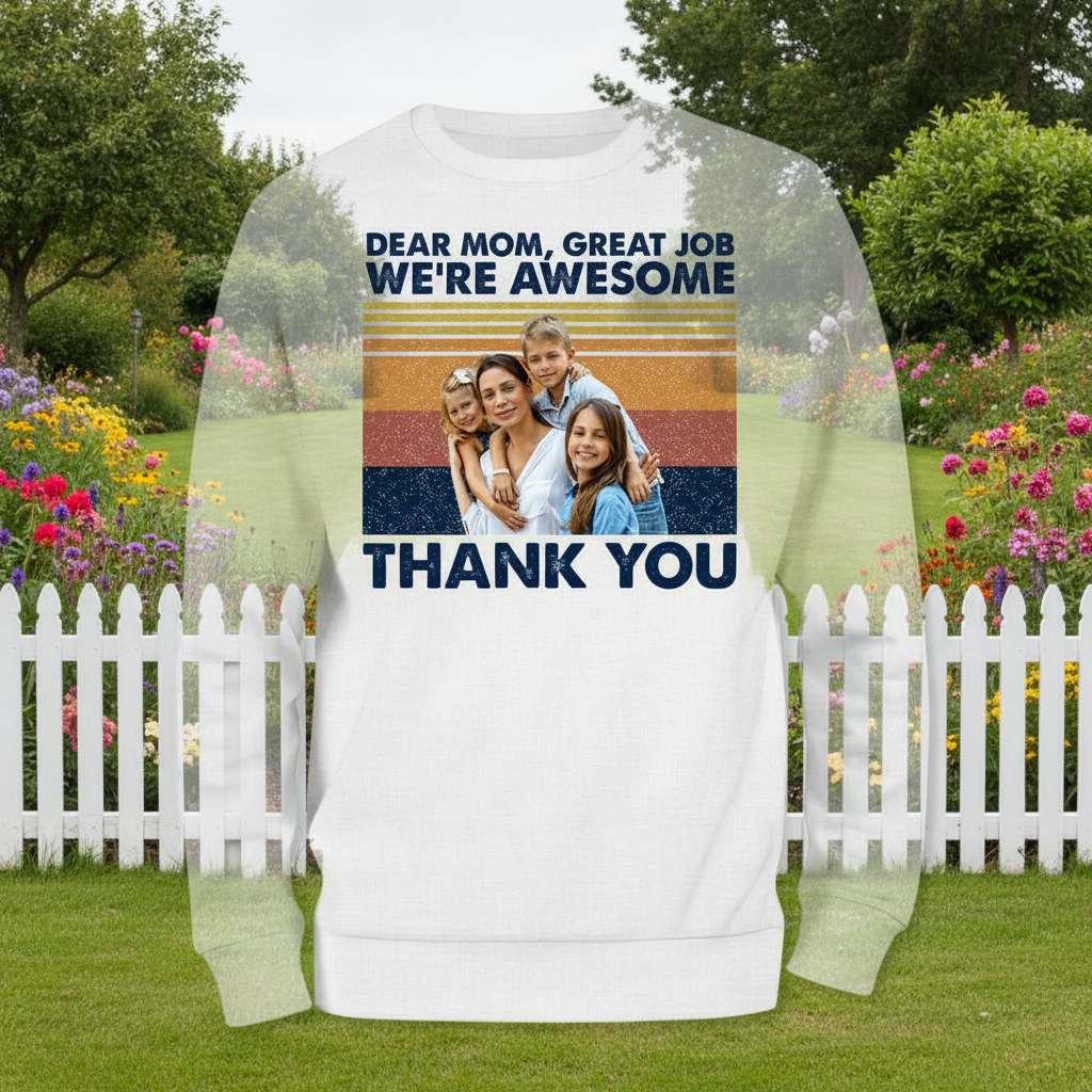 Custom Dear Mom Great Job T-Shirt — Gift for Mom 3U5B3