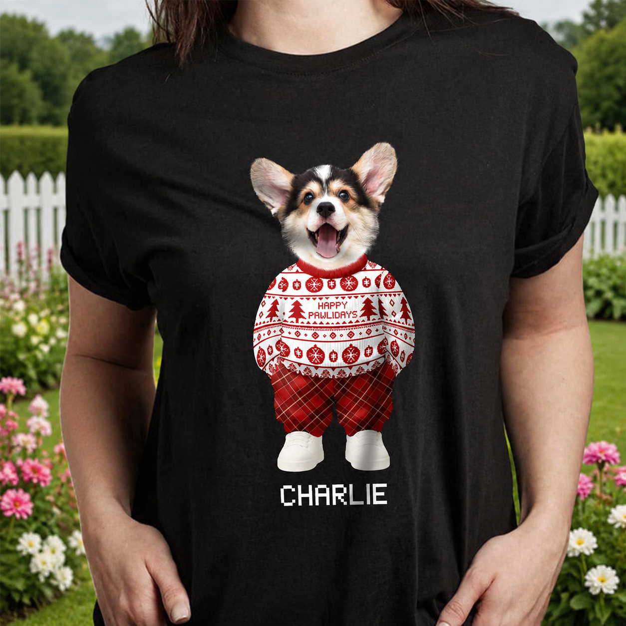 Custom Mha Dog Cat Xmas T-Shirt — Christmas Gift FQYT7