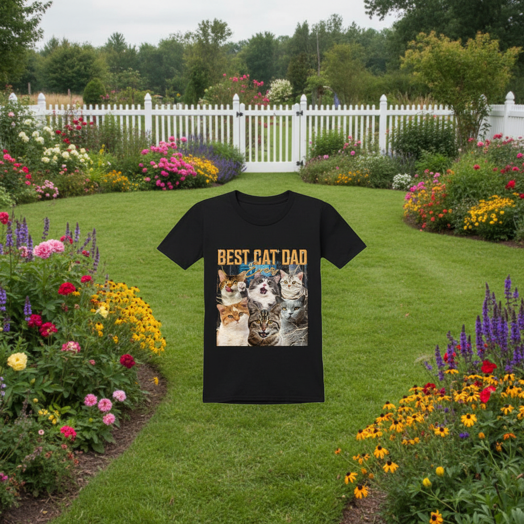 Custom Retro Vintage Cat Portrait T-Shirt — Gift for Cat Lovers BHW23