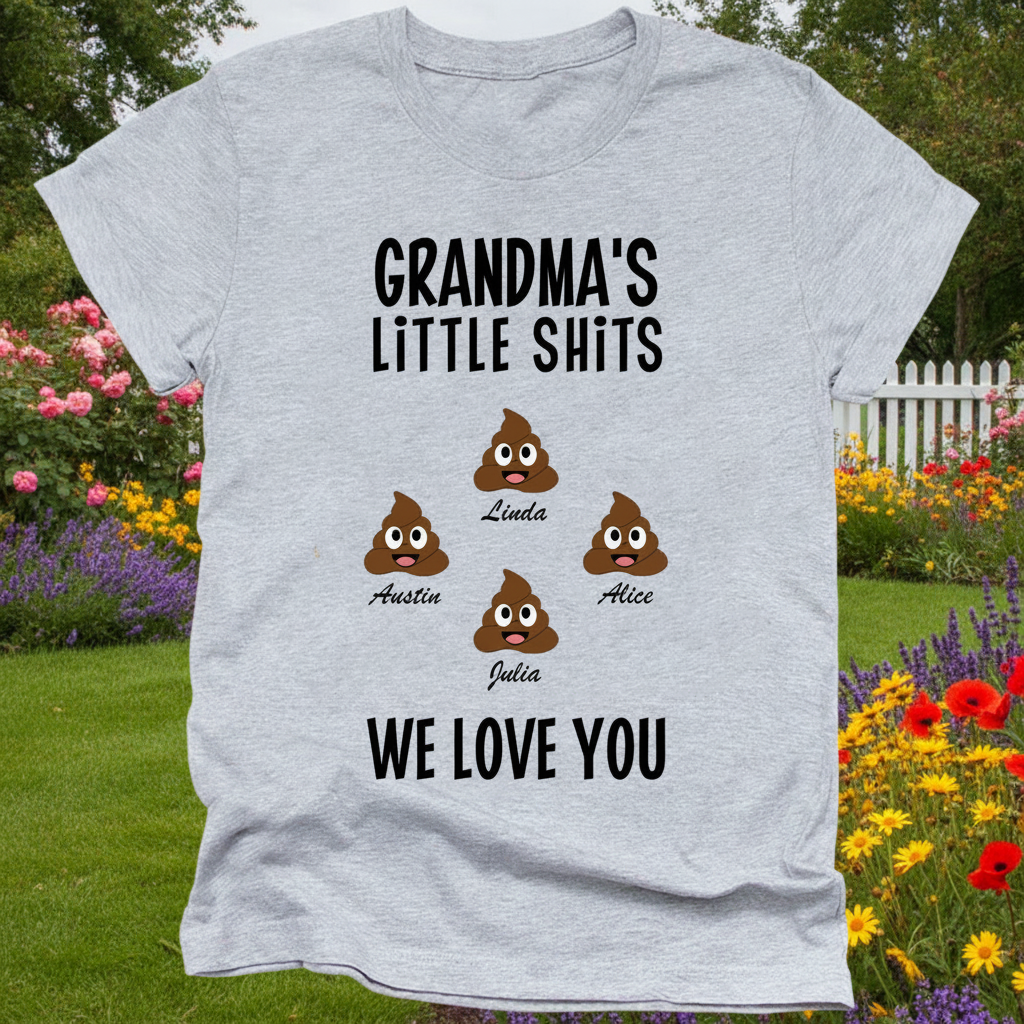 Custom Grandpas Little Shits Family T-Shirt — Gift for Dad E2MX4