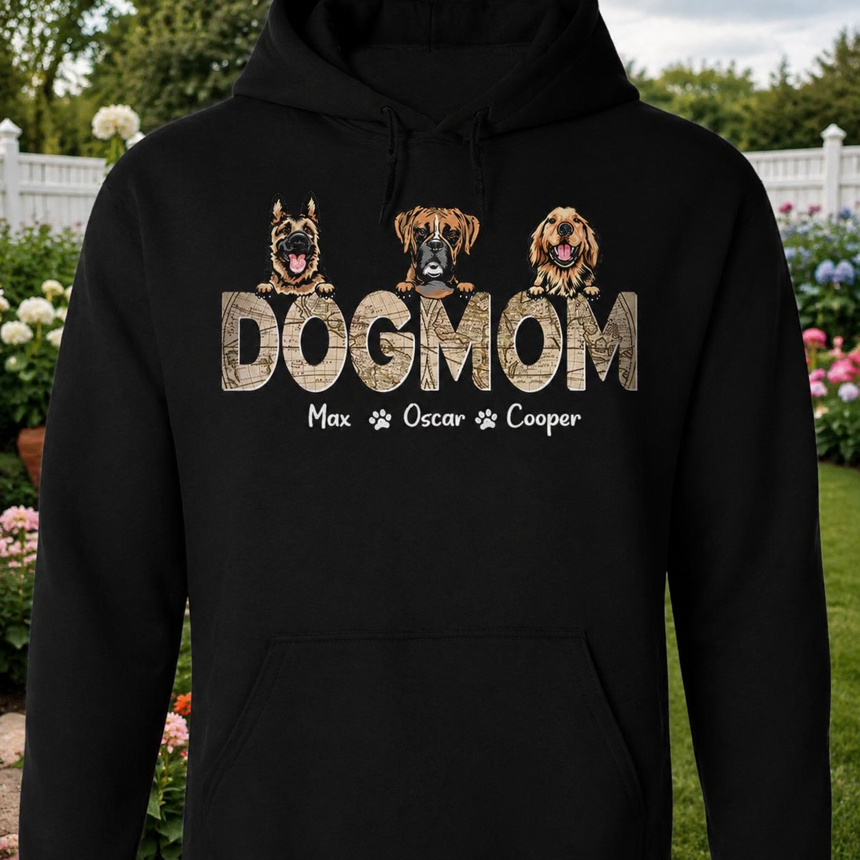 Custom Dog Dad Vintage Map T-Shirt — Gift for Dad F75Y2