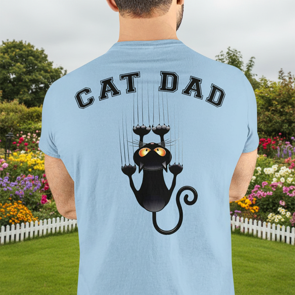 Custom Cat Dad Mom Bright T-Shirt — Gift for Dad 3538Y