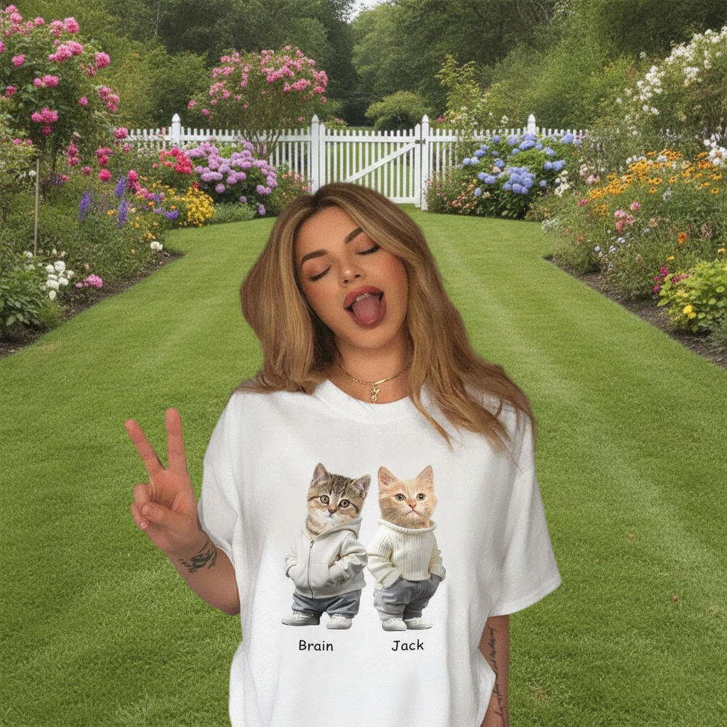 Custom Mha Name Dog Cat T-Shirt — Gift for Cat Lovers EZF3J