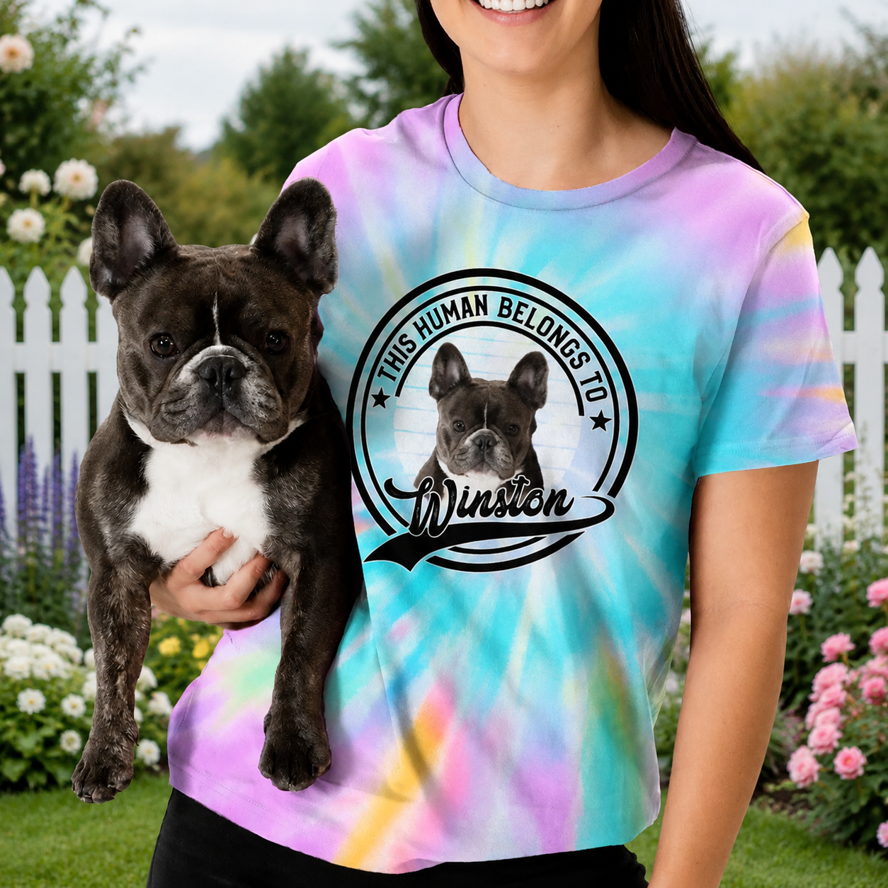Custom This Human Belongs Dog T-Shirt — Gift for Dog Lovers CXF5W