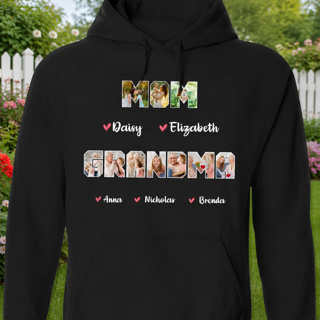 Custom Mom Grandma Dark T-Shirt — Gift for Mom NNNQ2