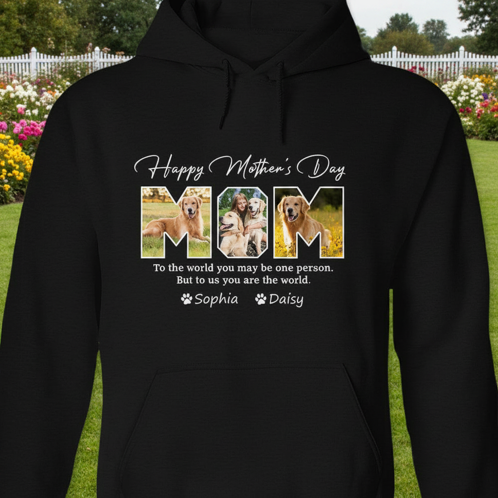 Custom Happy Mothers Day Dog T-Shirt — Gift for Mom ZRRGN