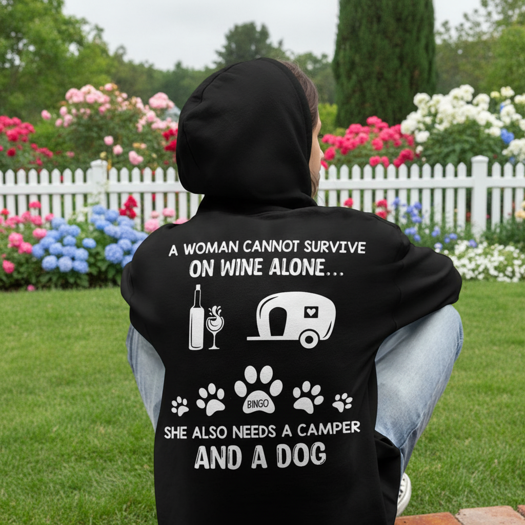 Custom Cannot Survive Wine Alone T-Shirt — Gift for Dog Lovers XCE3Z