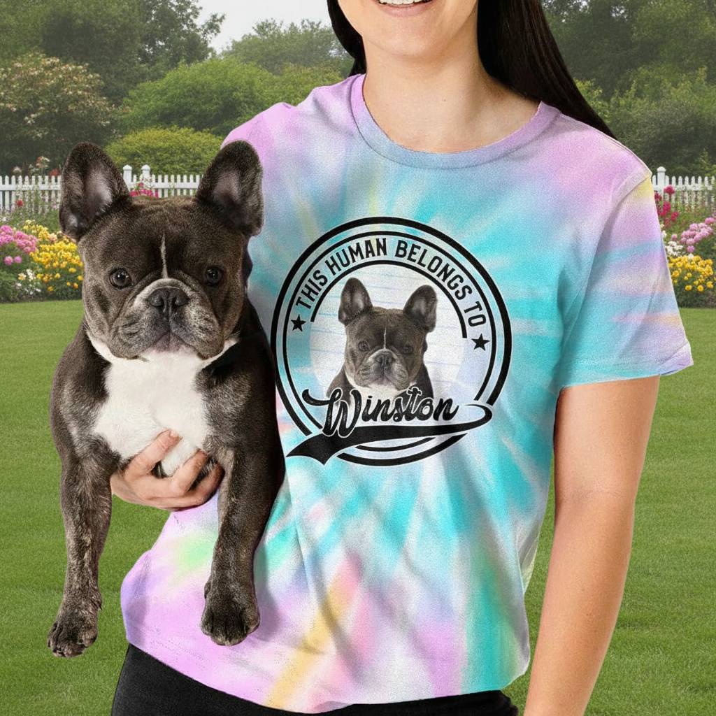 Custom This Human Belongs Dog T-Shirt — Gift for Dog Lovers QD8VR