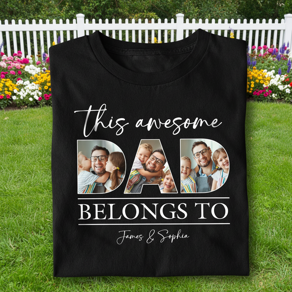 Custom Hpt This Awesome Dad T-Shirt — Gift for Dad ZWK3X