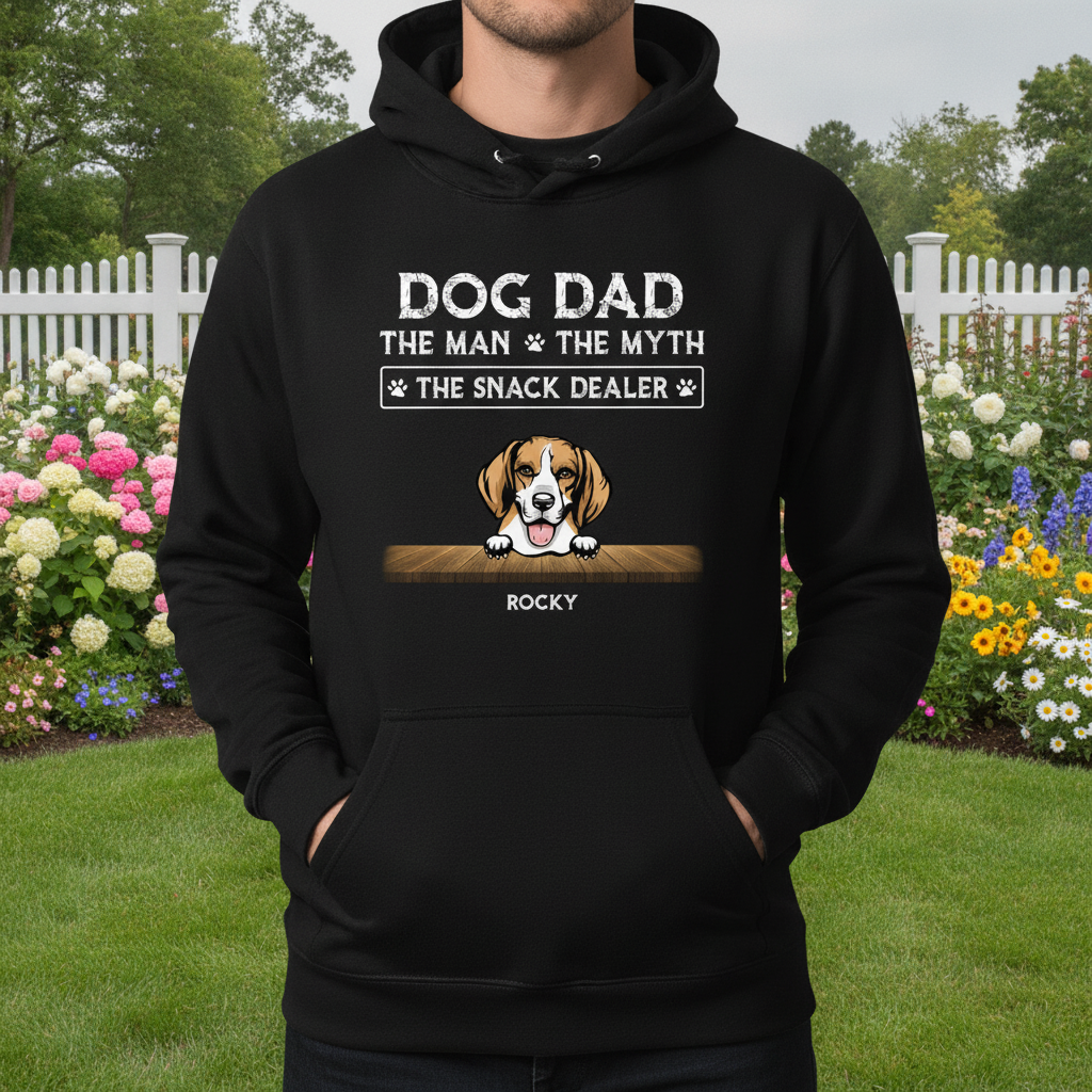 Custom Dog Dad Myth Snack T-Shirt — Gift for Dad HNZGV