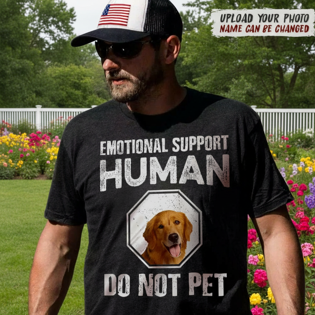 Custom Emotional Support Human Front T-Shirt — Gift for Dog Lovers P2PUZ