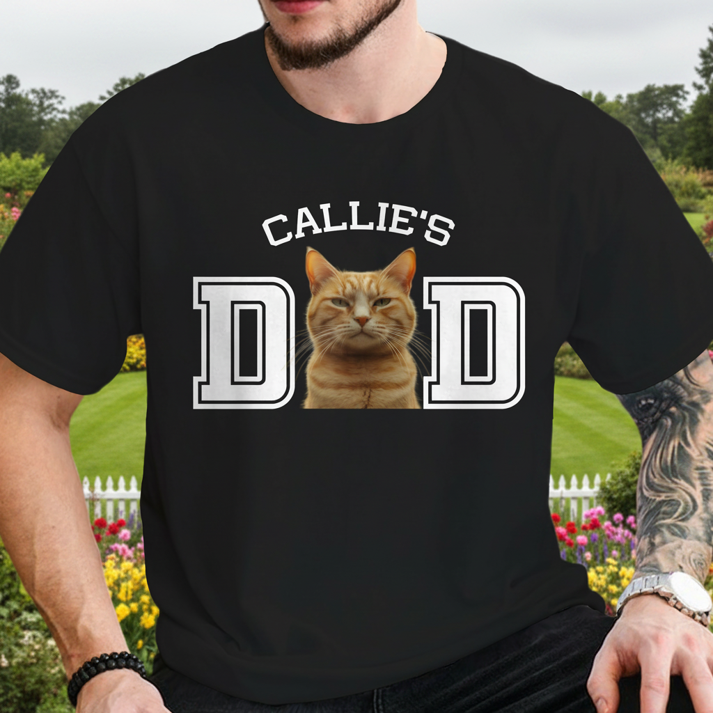 Custom Cat Dad T-Shirt — Gift for Dad X97PH