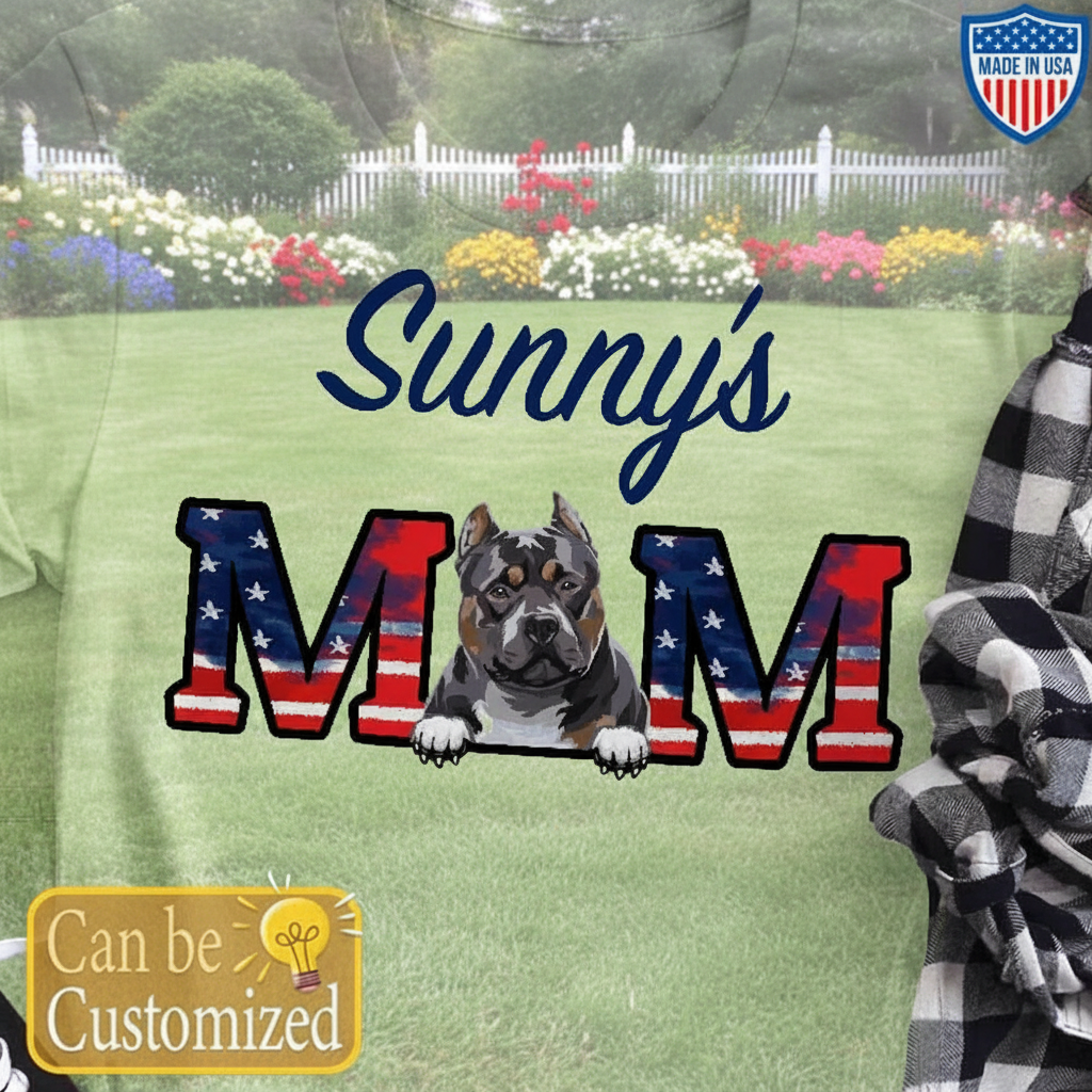 Custom American Dog Mom Dad T-Shirt — Gift for Dad ZG4GZ