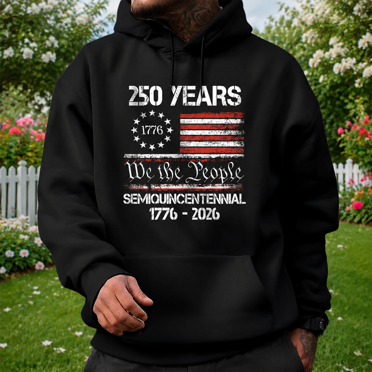 Custom America 250th Anniversary United T-Shirt — Patriotic Gift S4QN7