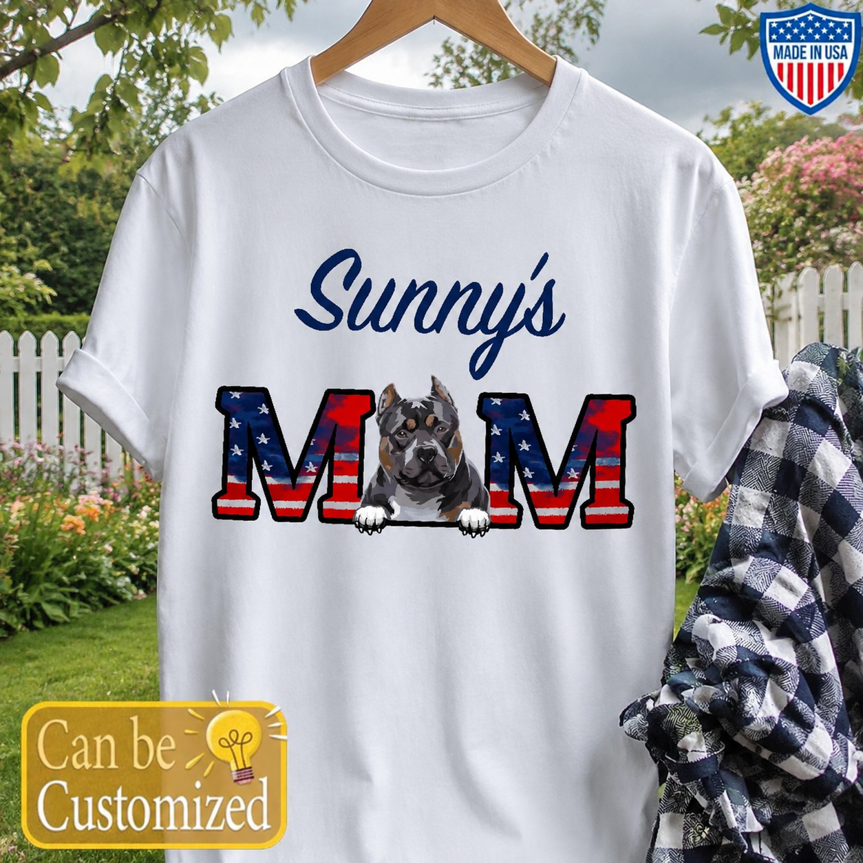 Custom American Dog Mom Dad T-Shirt — Gift for Dad JFB2N