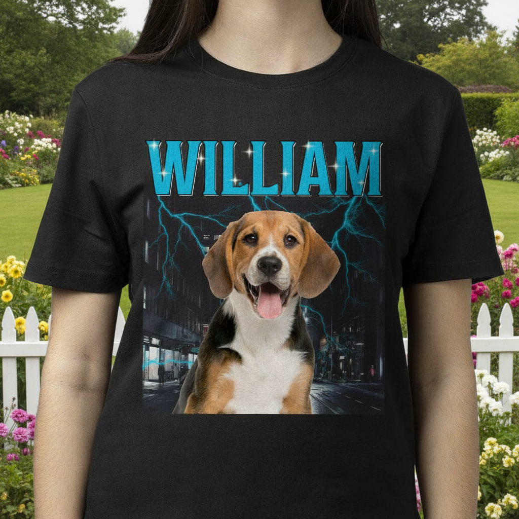 Custom Dog Vintage Portrait T-Shirt — Gift for Dog Lovers Q9A9E