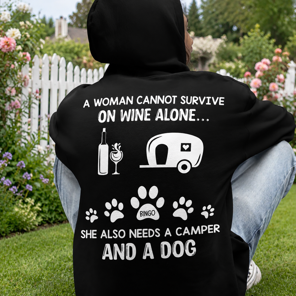 Custom Cannot Survive Wine Alone T-Shirt — Gift for Dog Lovers 8Q9JG