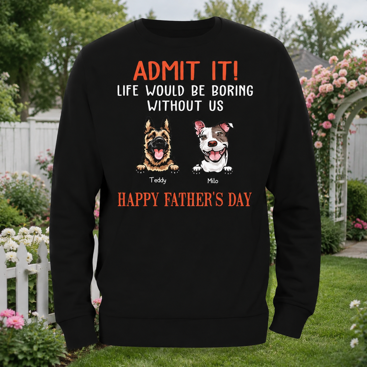 Custom Happy Fathers Day Admit T-Shirt — Gift for Dad NATYM
