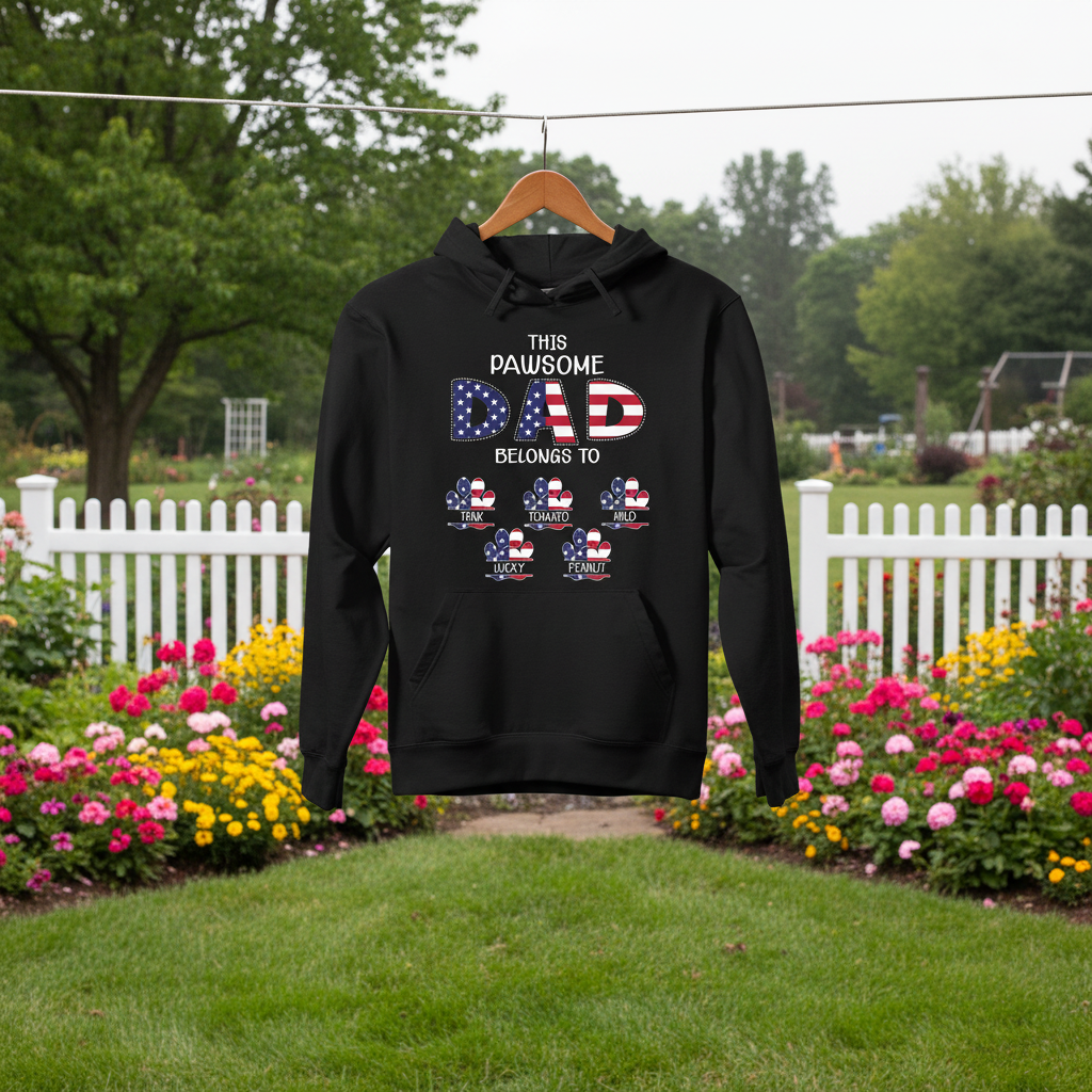 Custom This Pawsome Dad Belongs T-Shirt — Gift for Dad VCSFZ
