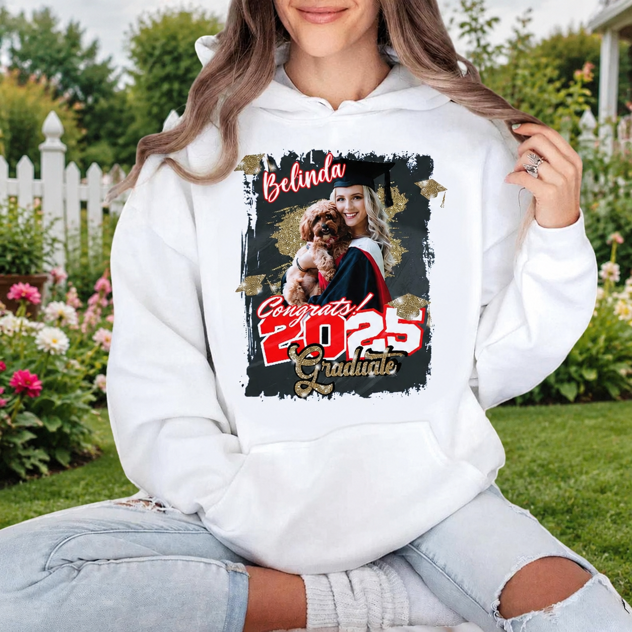 Custom Congrats Graduate Bright T-Shirt — Custom Gift HNCKB