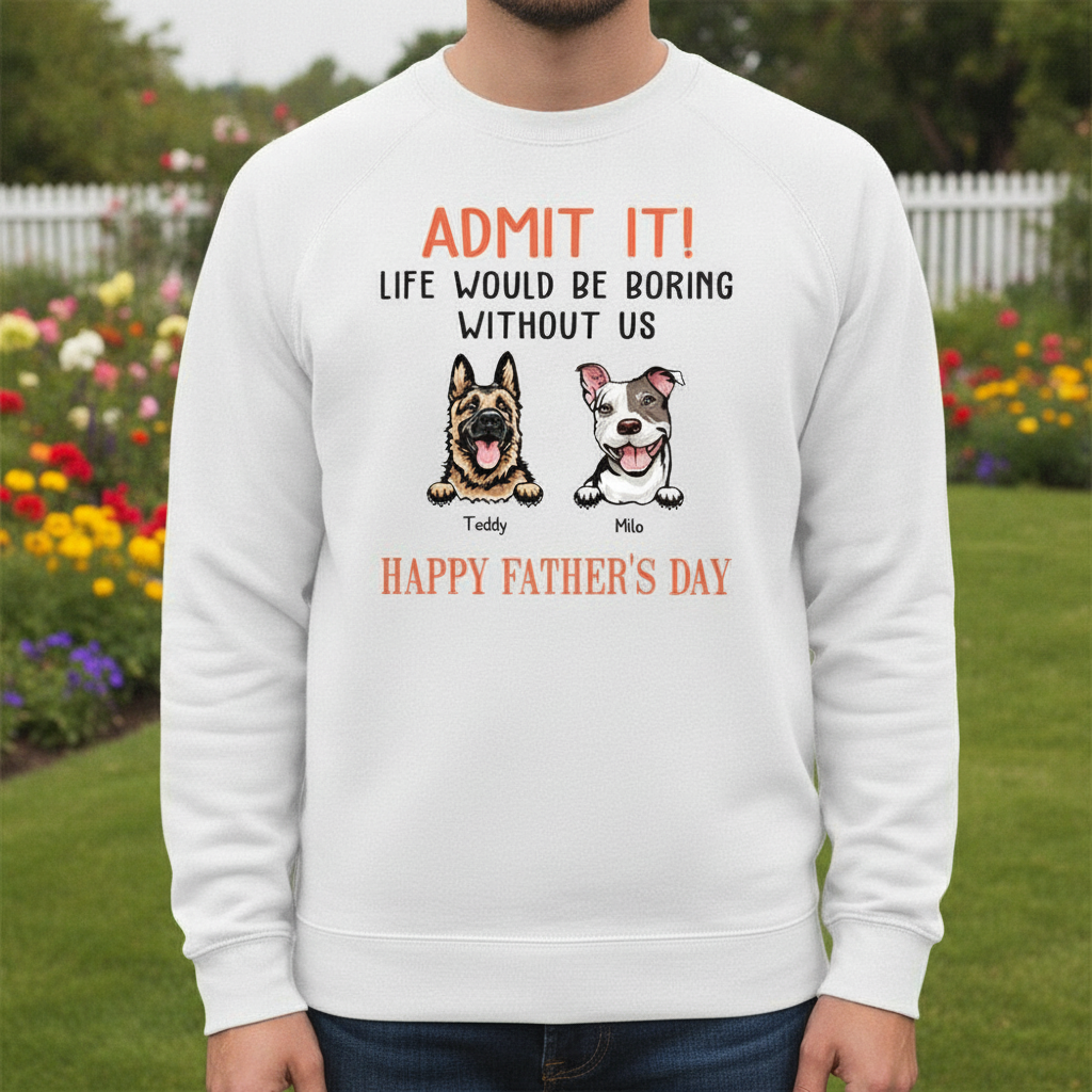 Custom Happy Fathers Day Admit T-Shirt — Gift for Dad EG4JE
