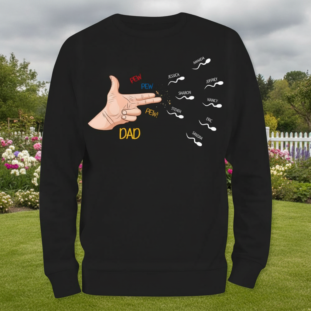 Custom Happy Fathers Day Funny T-Shirt — Gift for Dad 3FEPJ