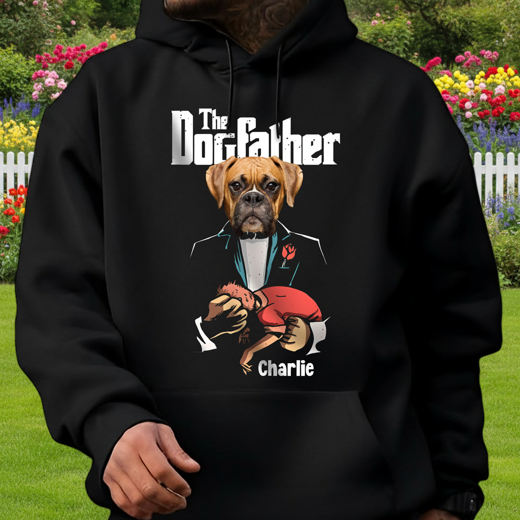 Custom Dog Dogfather Dad T-Shirt — Gift for Dad DB776