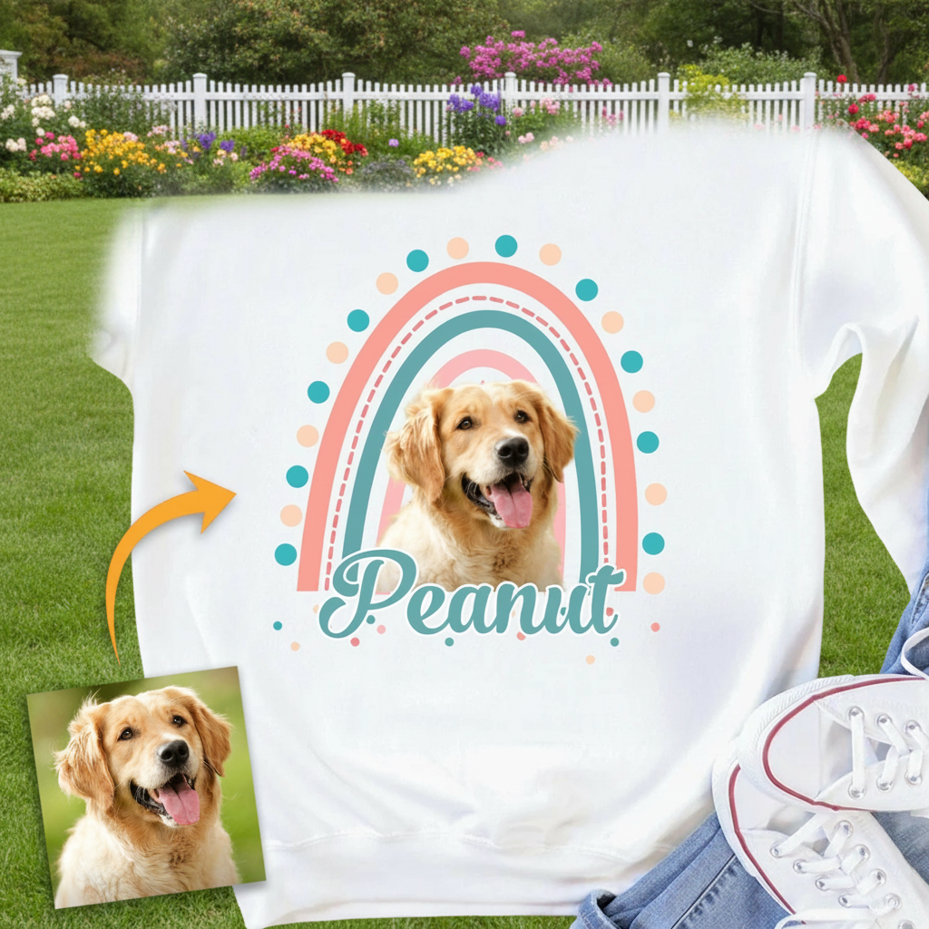 Custom Dog Cat Rainbow C465 T-Shirt — Gift for Cat Lovers BTCM3