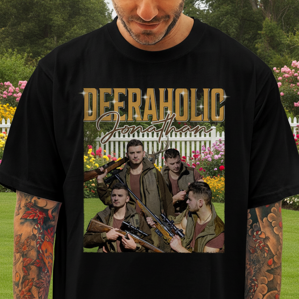 Custom Hunting Portrait Retro T-Shirt — Custom Gift Z3HMF