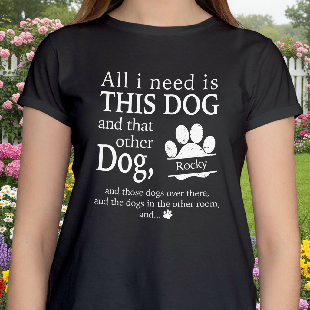 Custom All Need Is This T-Shirt — Gift for Dog Lovers XVQAM