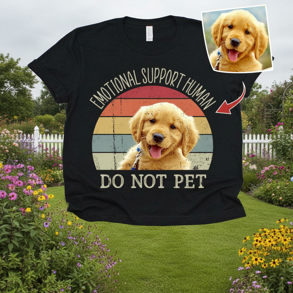 Custom Emotional Support Human Do T-Shirt — Gift for Cat Lovers KFH7P