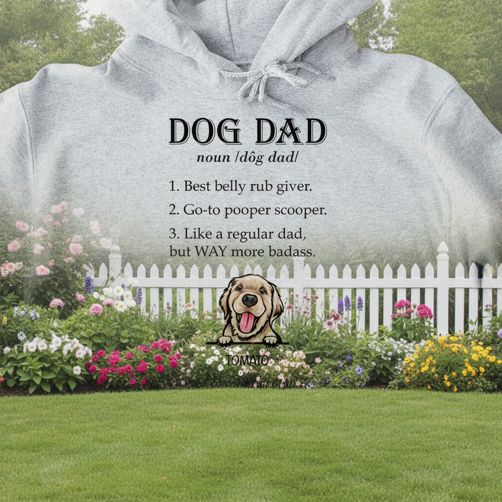 Custom Dog Dad Fathers Day T-Shirt — Gift for Dad EBDDQ