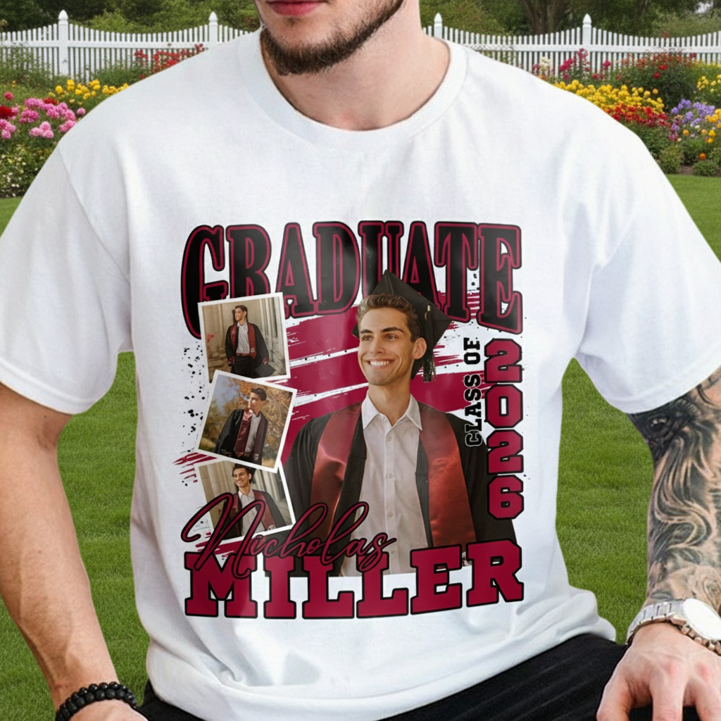 Custom Vth Graduation Class Bright T-Shirt — Custom Gift 47BAW